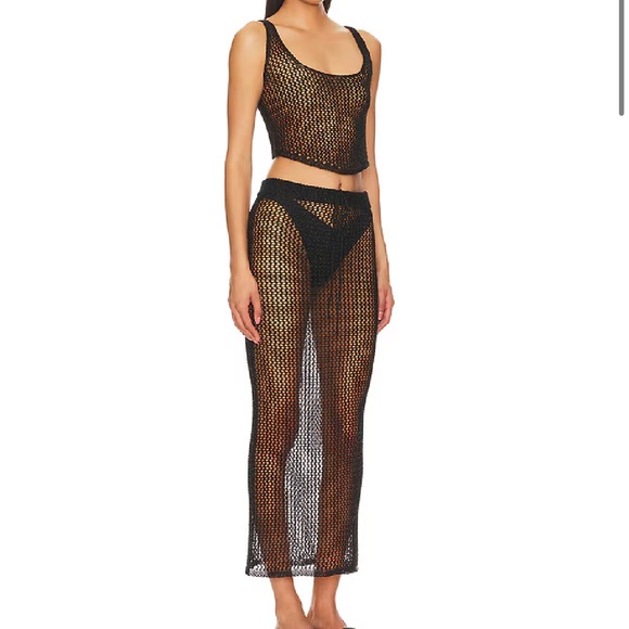 Superdown // Gabiji Skirt Set (metallic pink) - Picture 4 of 6